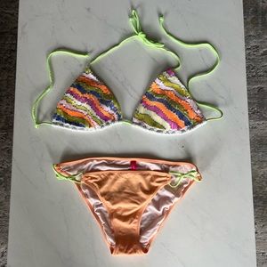 Victoria Secret Neon and Sequin Bikini